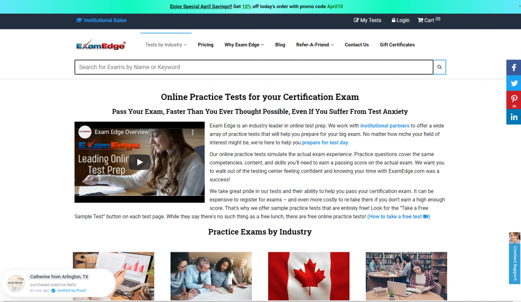 ExamEdge Homepage