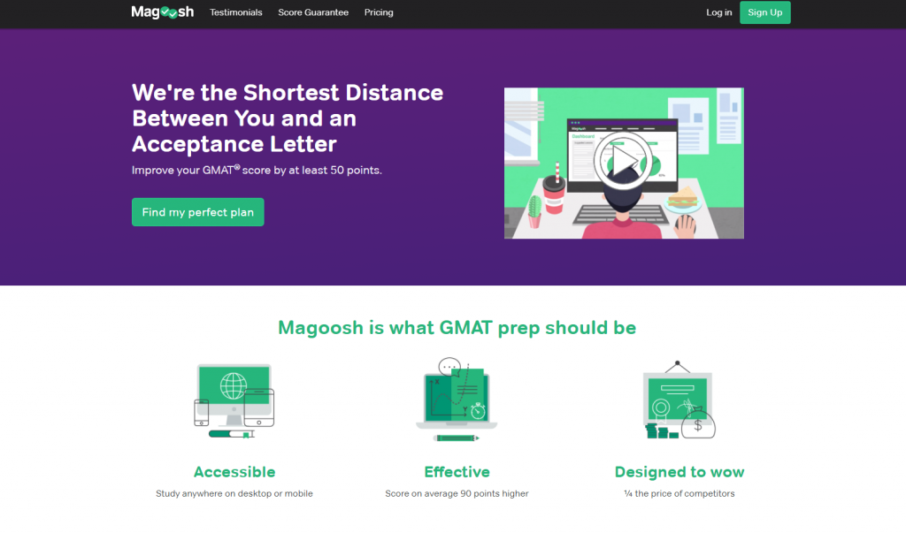 Magoosh homepage