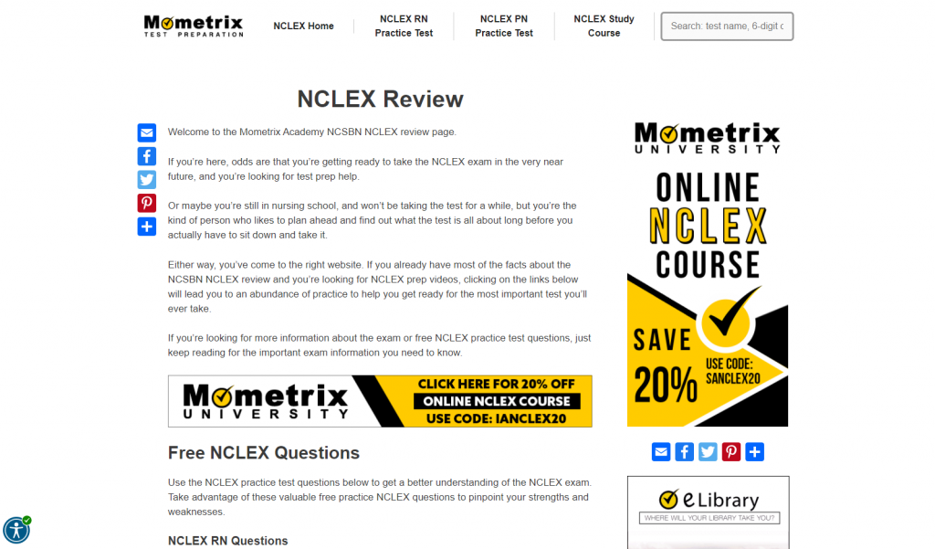 Mometrix-NCLEX Homepage