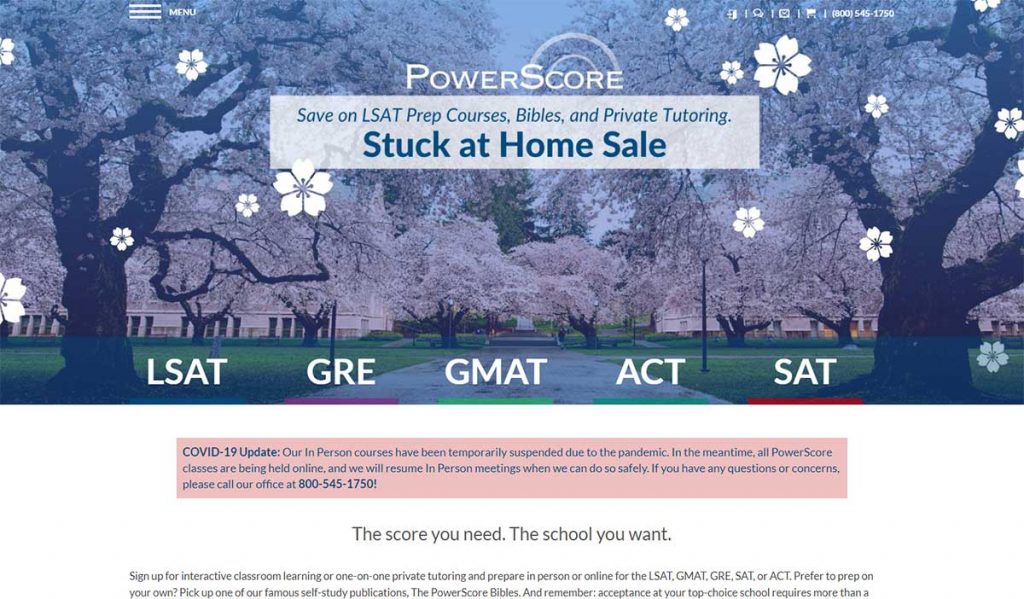 PowerScore Homepage