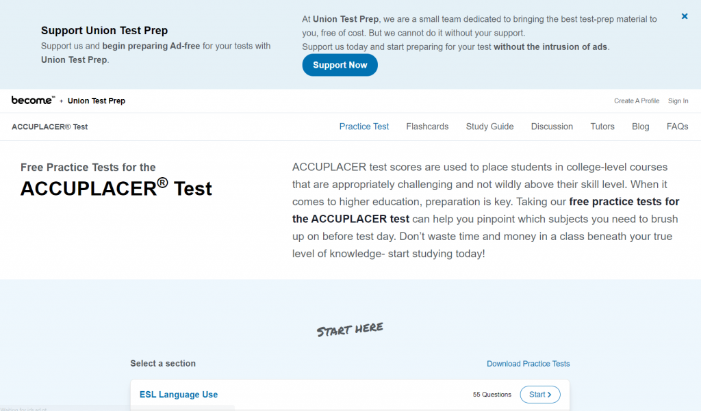 Union-Test-Prep Homepage