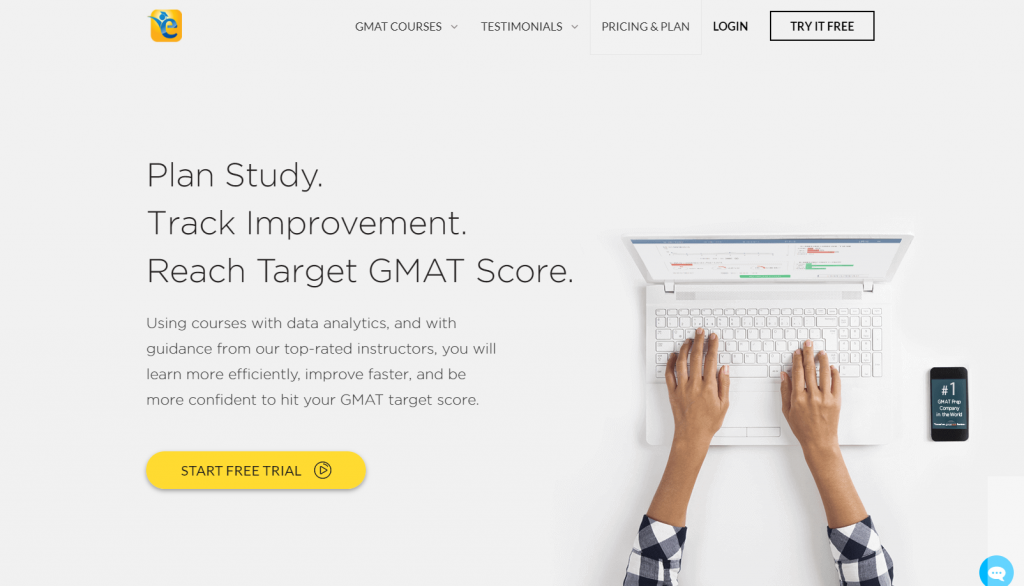 e-GMAT homepage