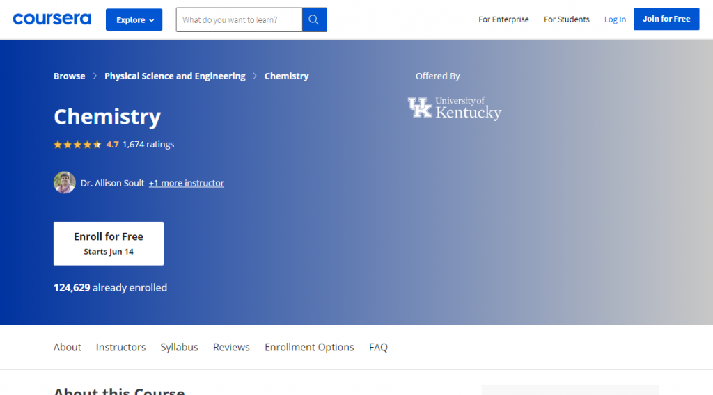 Chemistry by The University of Kentucky on Coursera