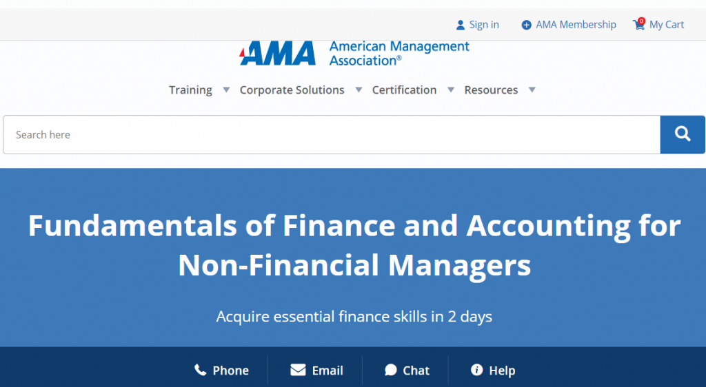 Fundamentals of Finance and Accounting for Non-Financial Managers on AMA