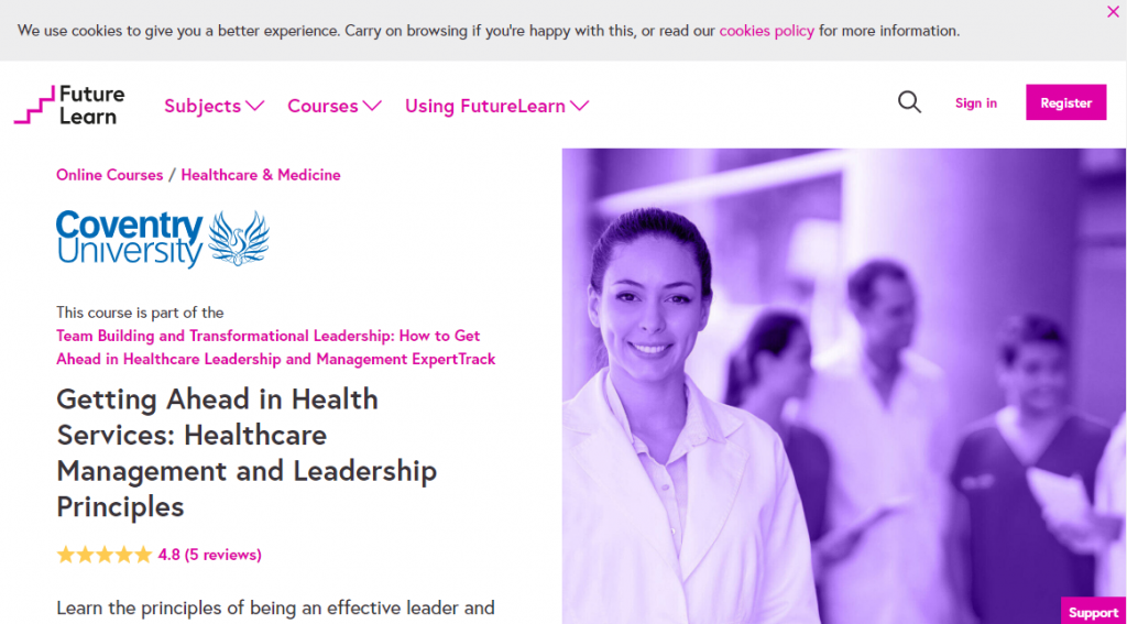 Getting Ahead in Health Services- Healthcare Management and Leadership Principles by FutureLearn