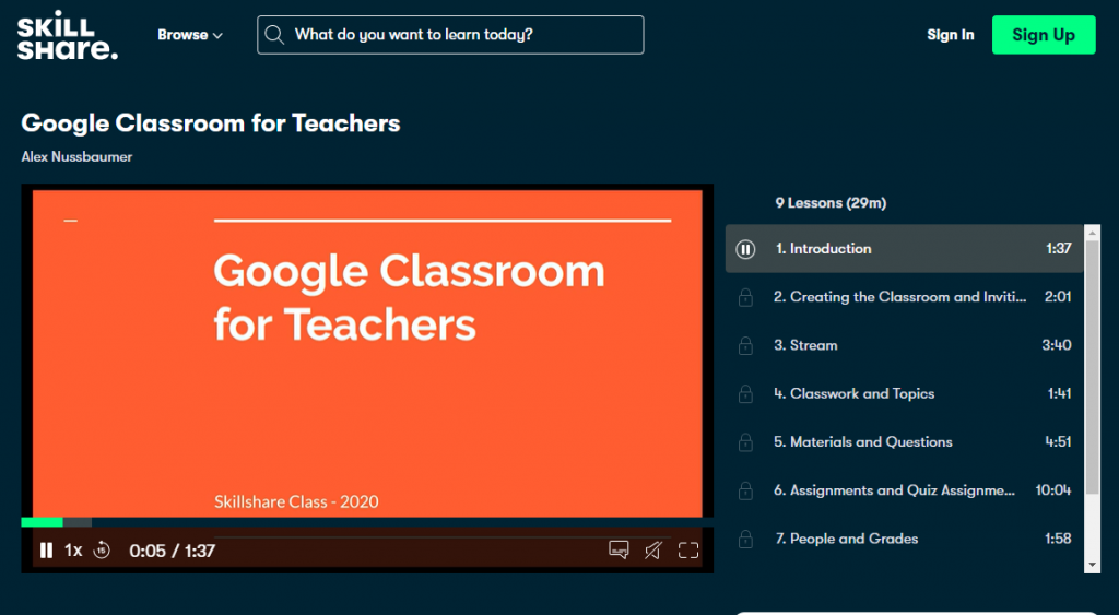 Google Classroom for Teachers on SkillShare