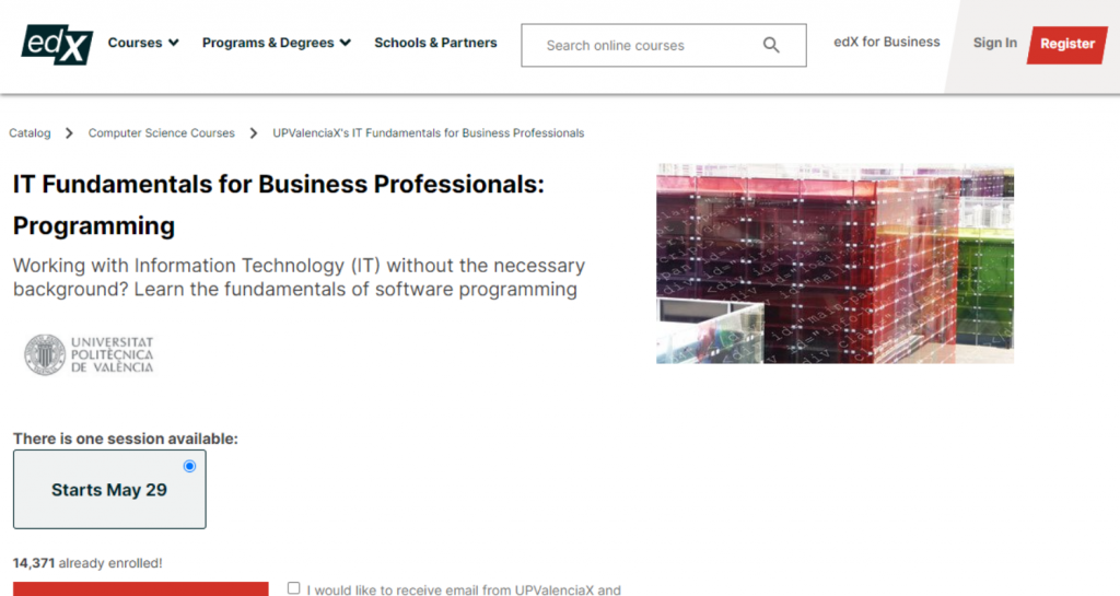 IT Fundamentals for Business Professionals- Programming edX