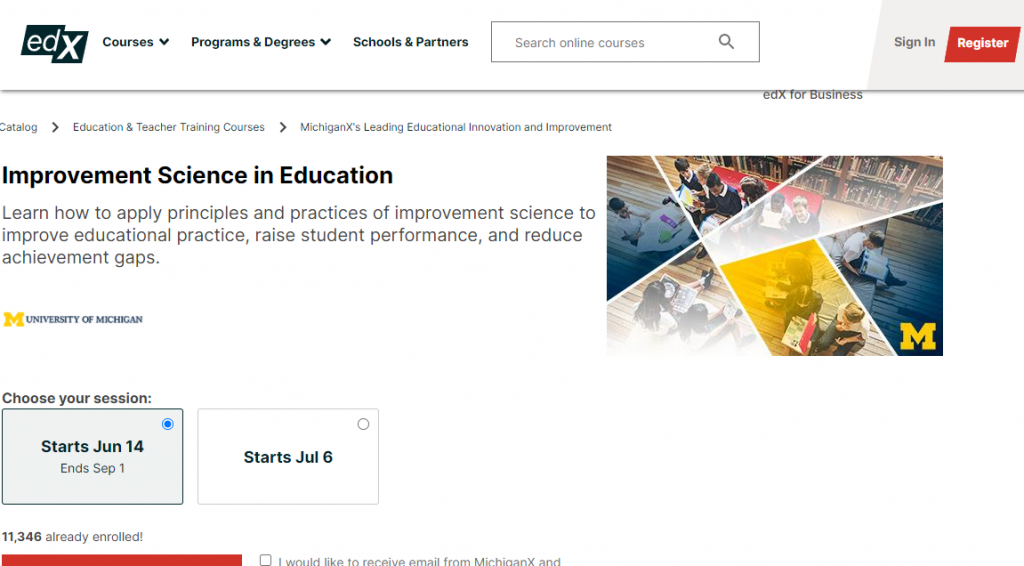 Improvement Science in Education on Edx