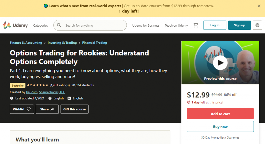 Options Trading for Rookies (Part 1) Understand Options Completely on Udemy
