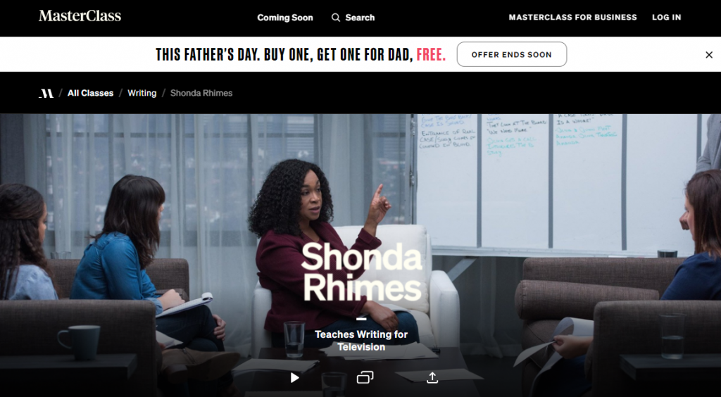 Shonda Rhimes Teaches Writing for Television on MasterClass