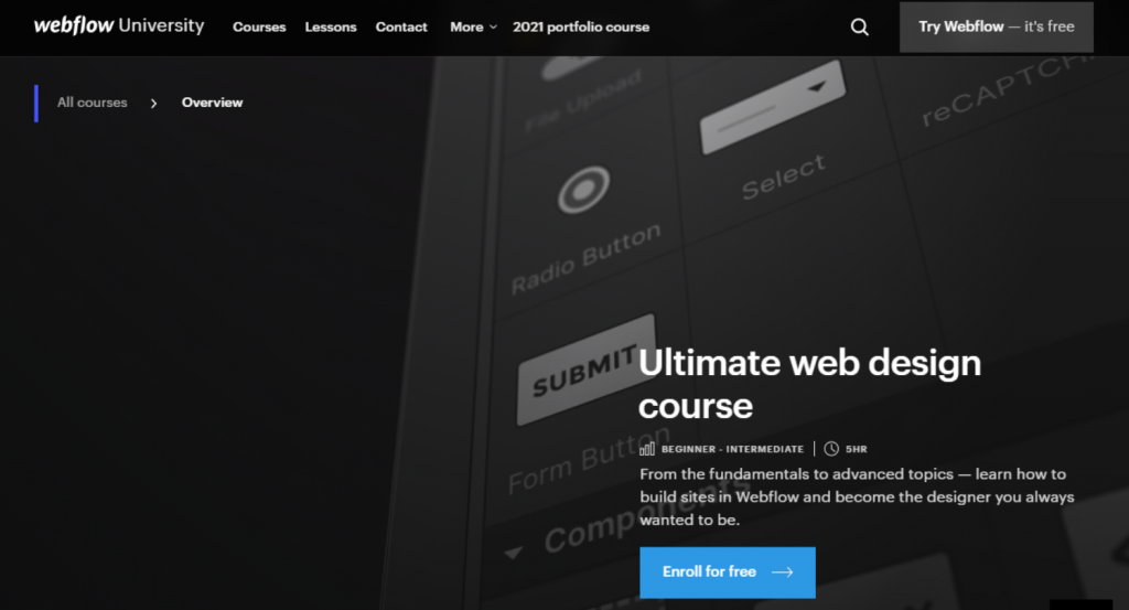 Ultimate Web Design Course Webflow University