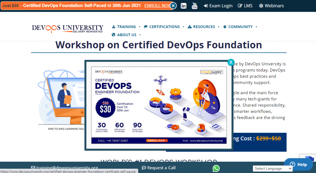 Workshop on Certified DevOps Foundation by DevOps University
