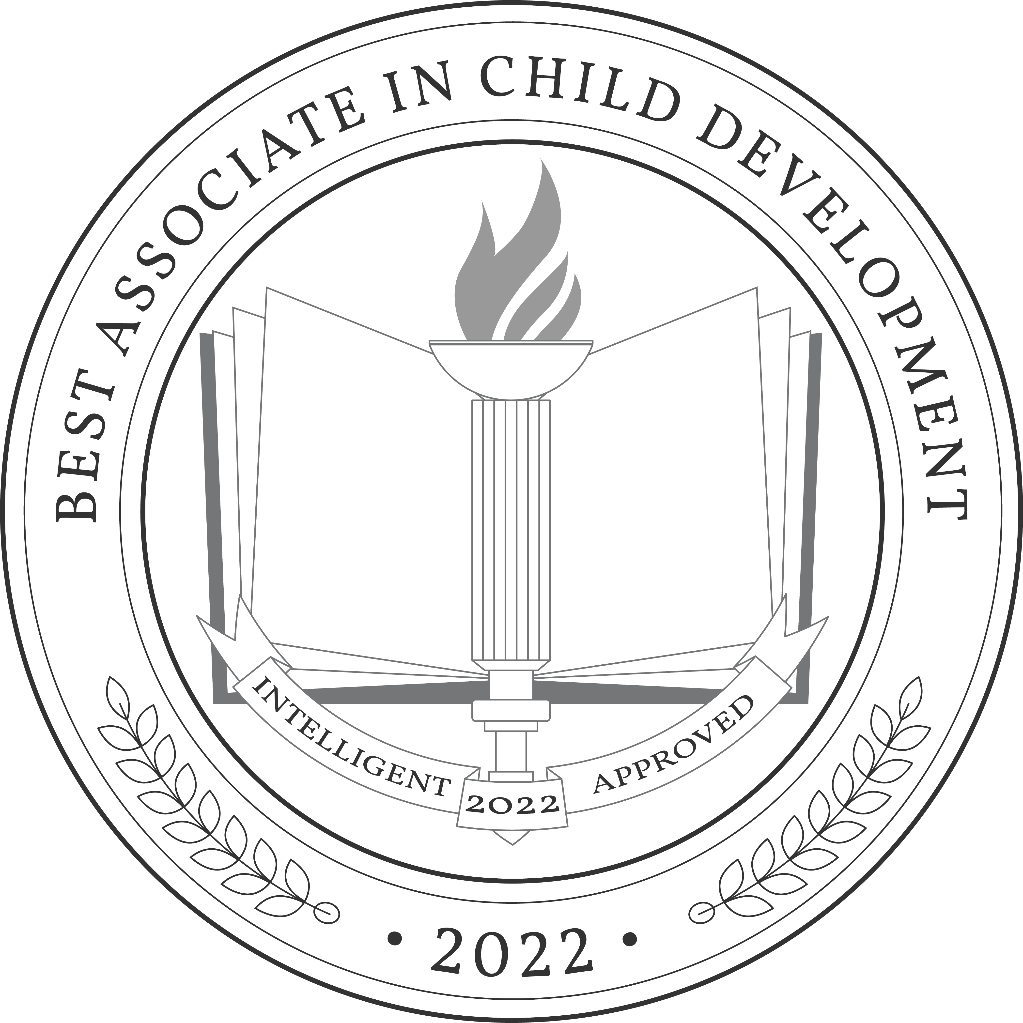 Best Online Associate in Child Development Programs Badge