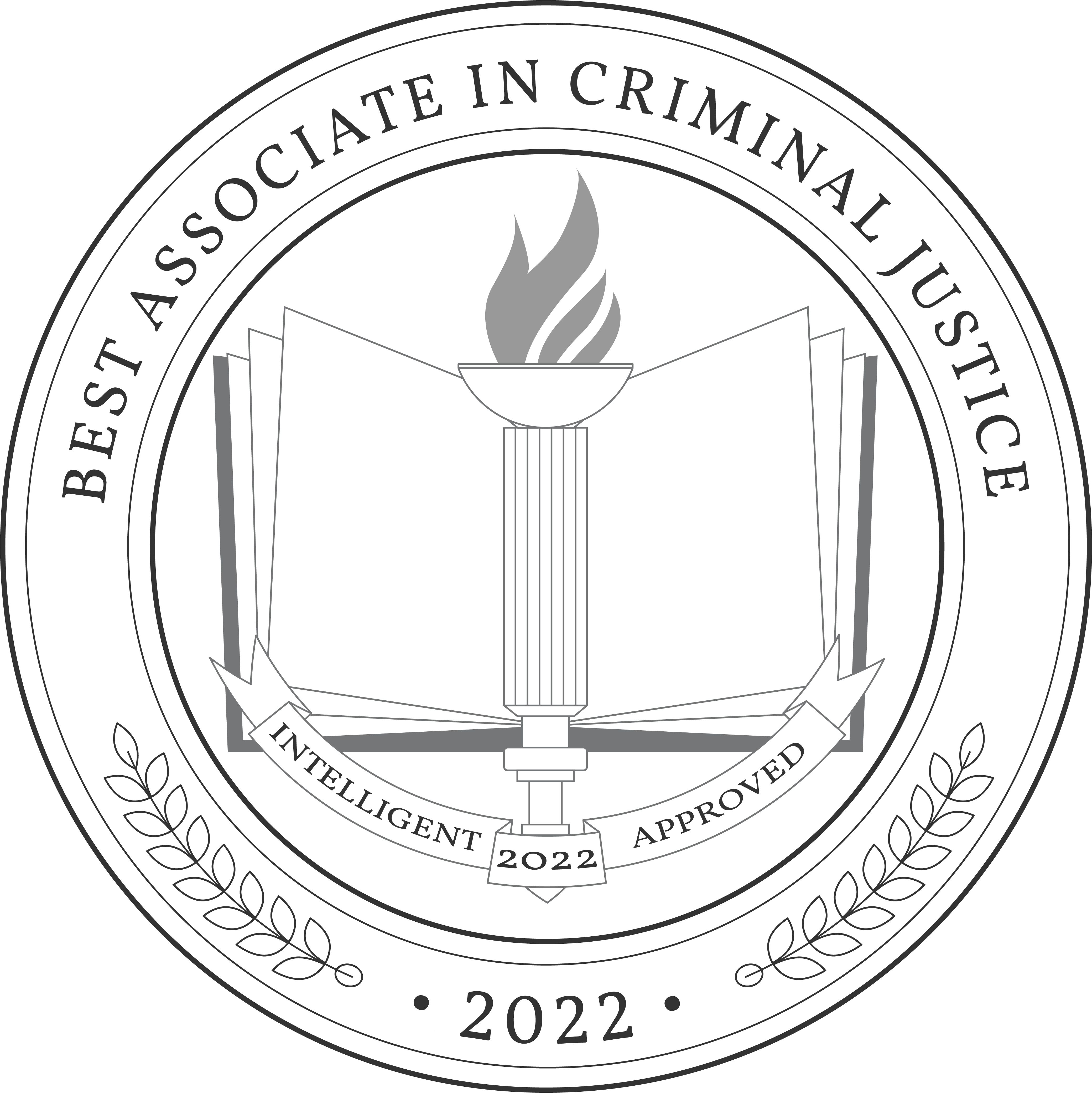 Best Online Associate in Criminal Justice Programs Badge