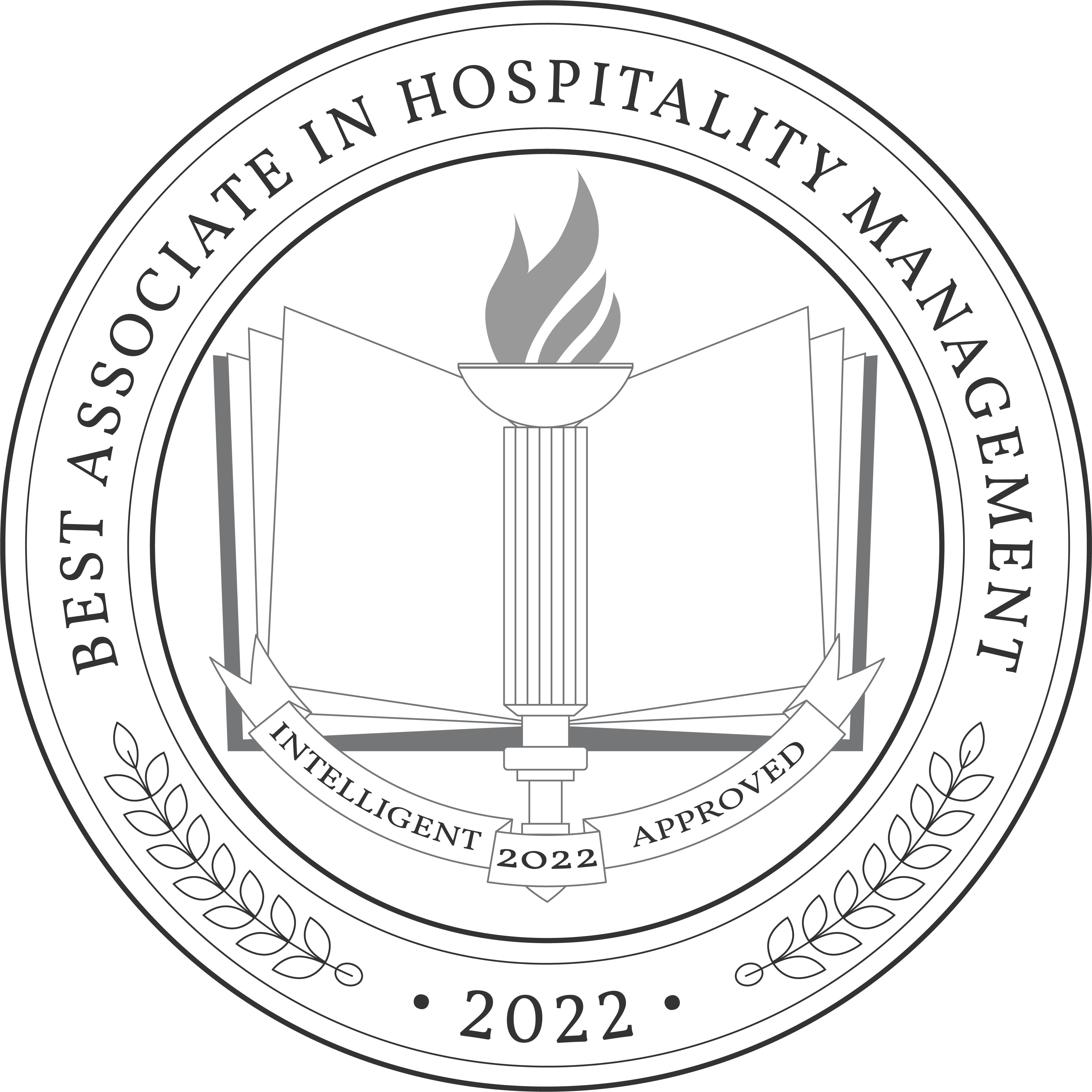Best Online Associate in Hospitality Management Programs Badge