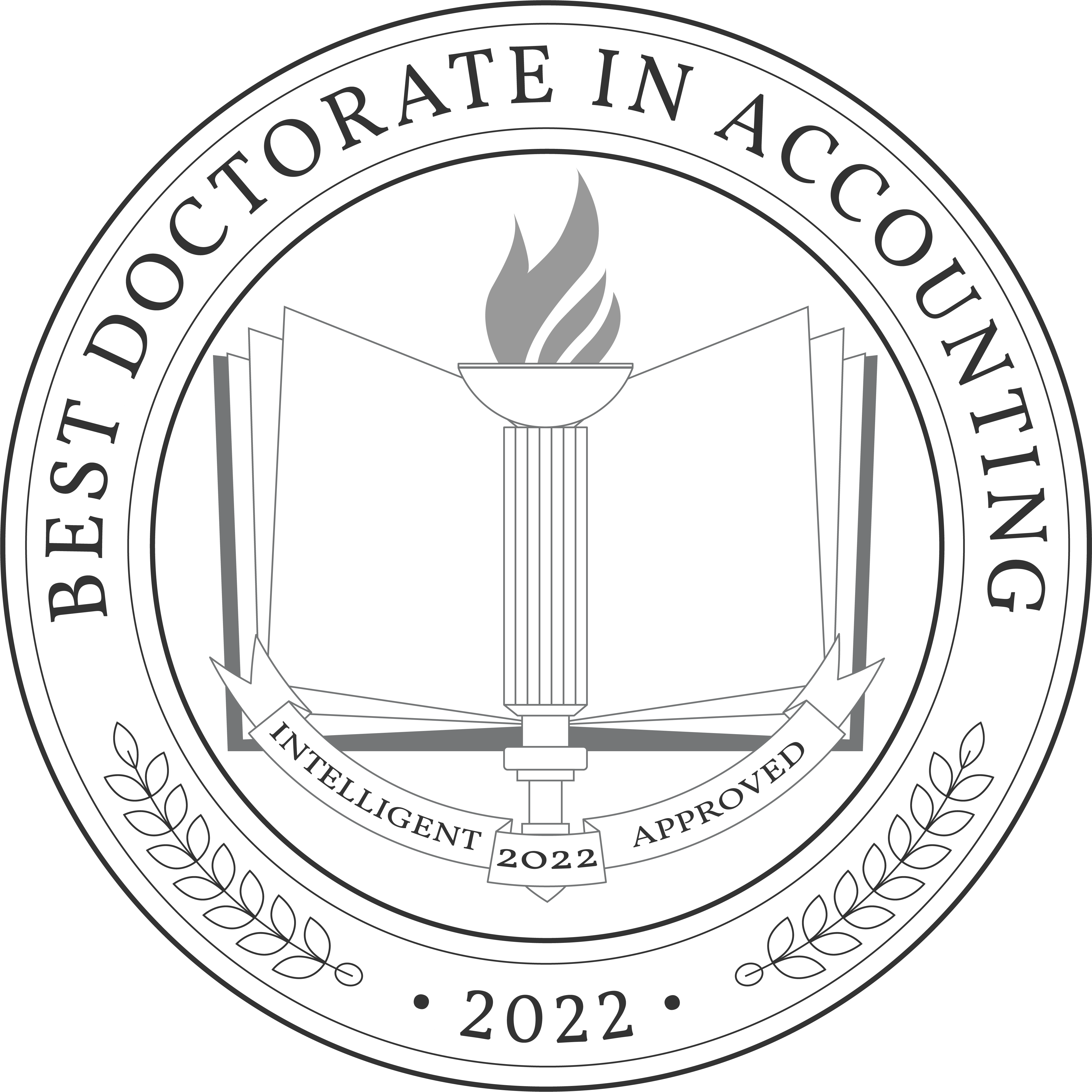 Best Online Doctorate in Accounting Programs Badge