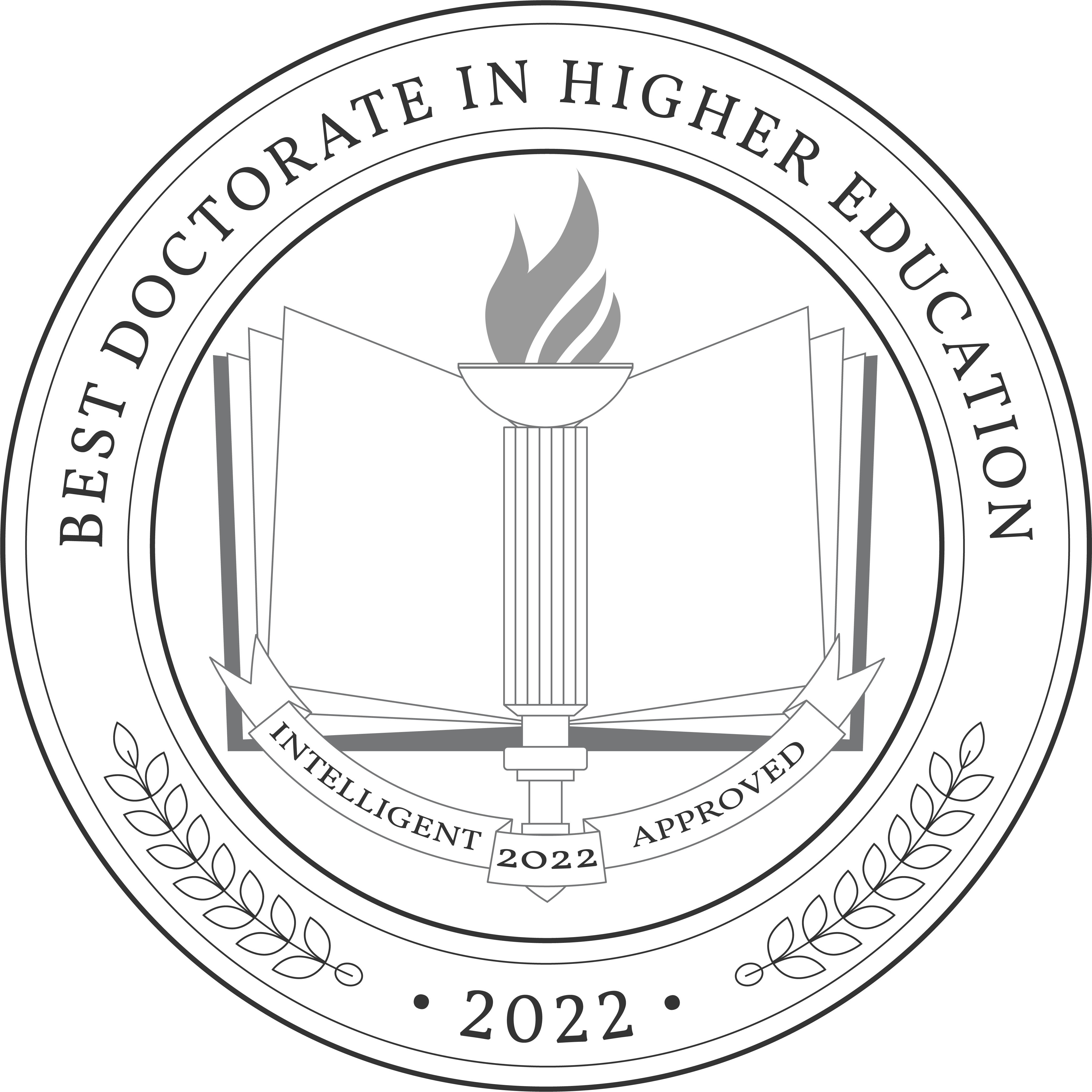 Best Online Doctorate in Higher Education Programs Badge