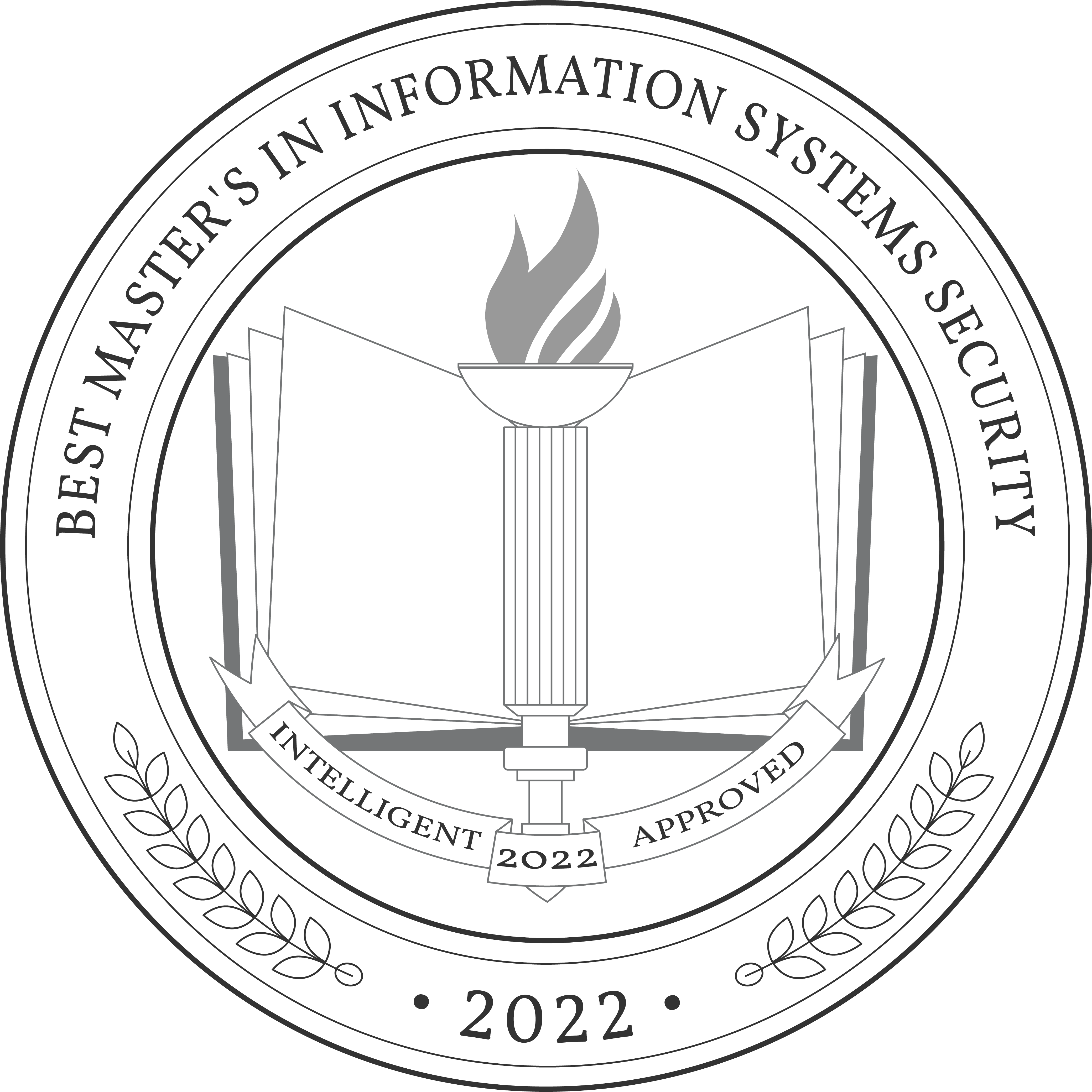 Best Online Master's in Information Systems Security Programs Badge