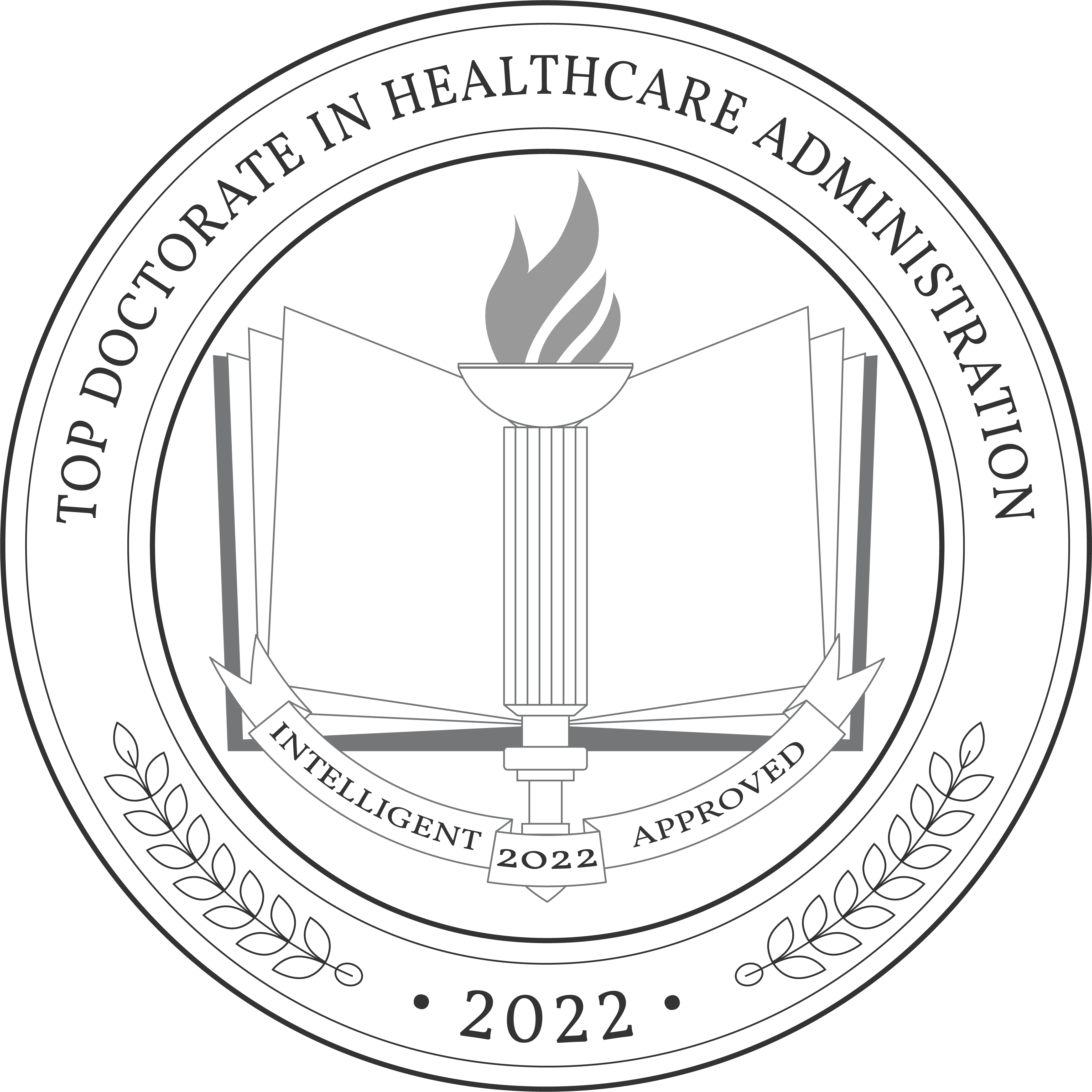 Top Doctorate in Healthcare Administration Badge