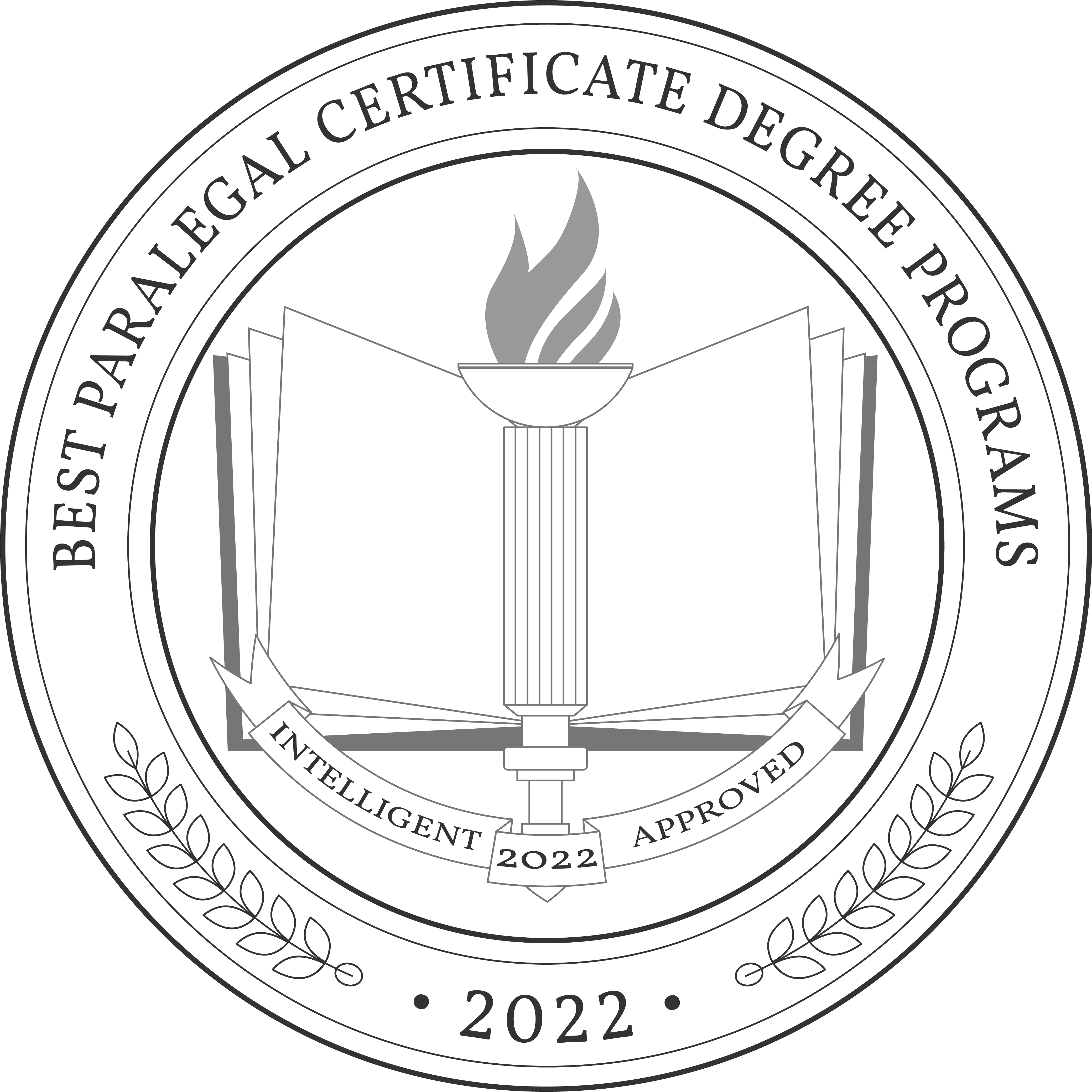 Best Paralegal Certificate Degree Programs Badge