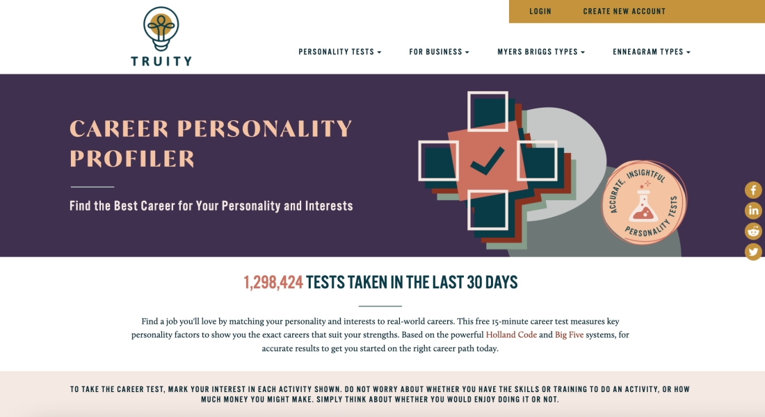 Truity - Career Personality Profiler