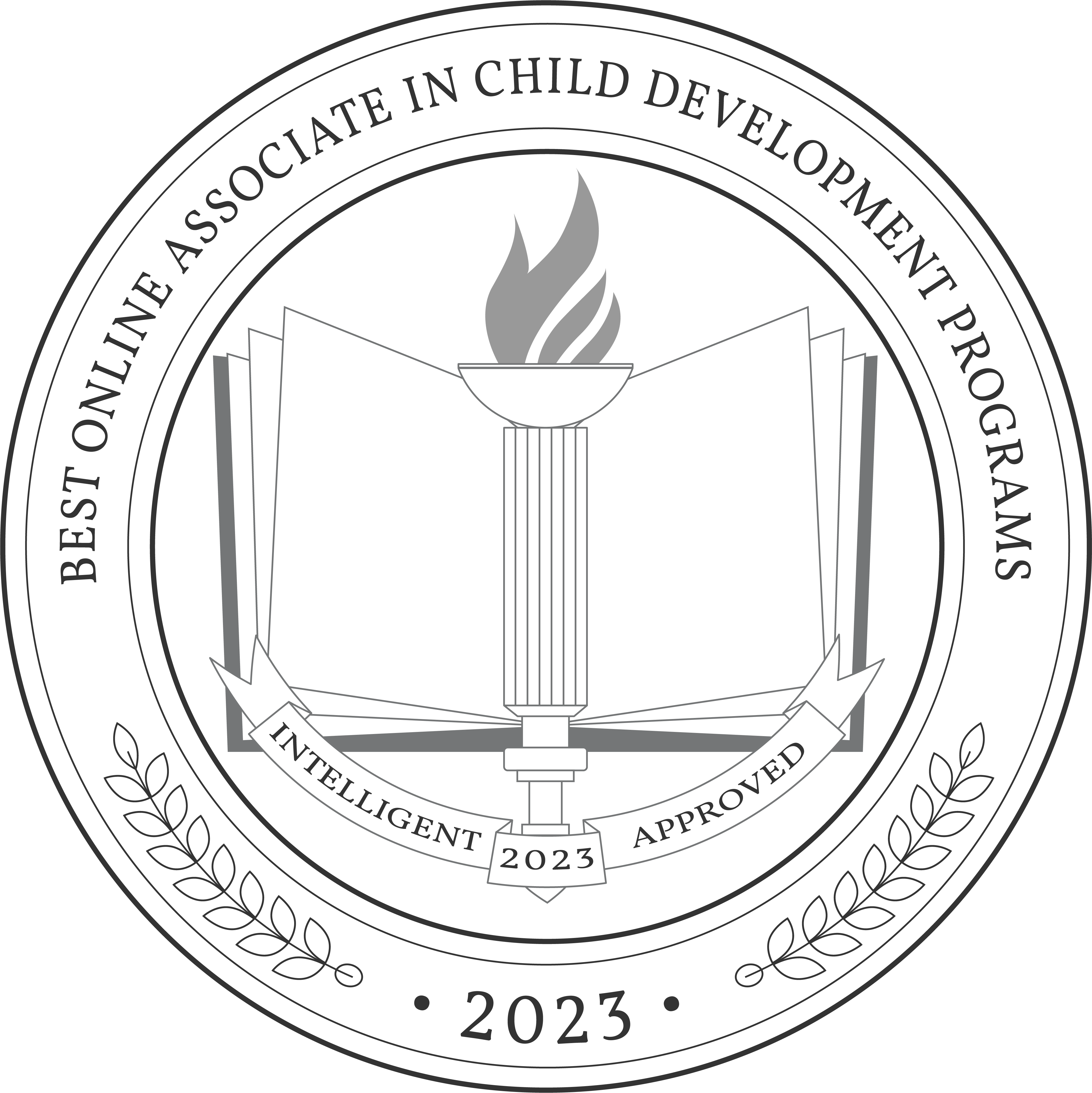 Best Online Associate in Child Development Programs Badge