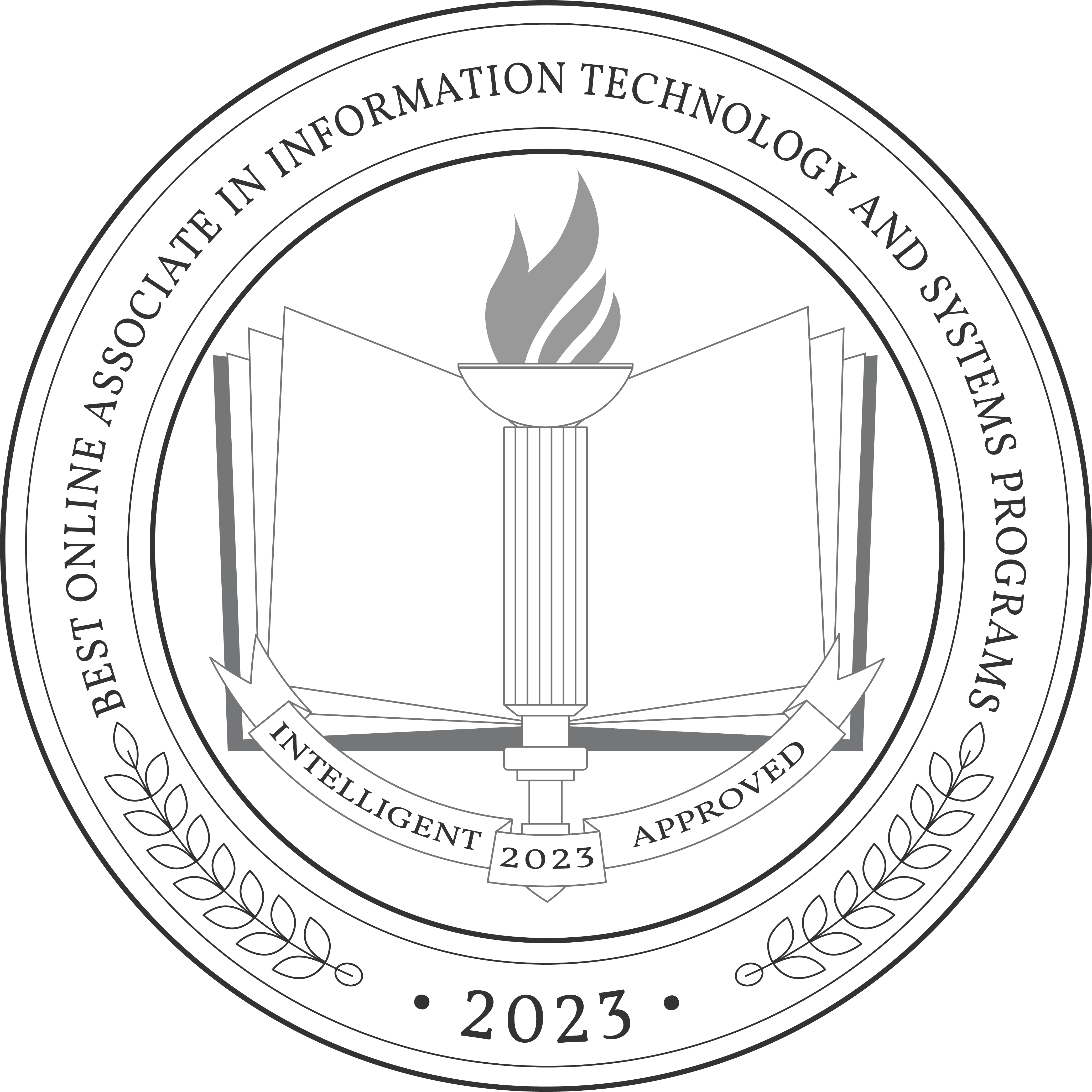 Best Online Associate in Information Technology and Systems Programs Badge