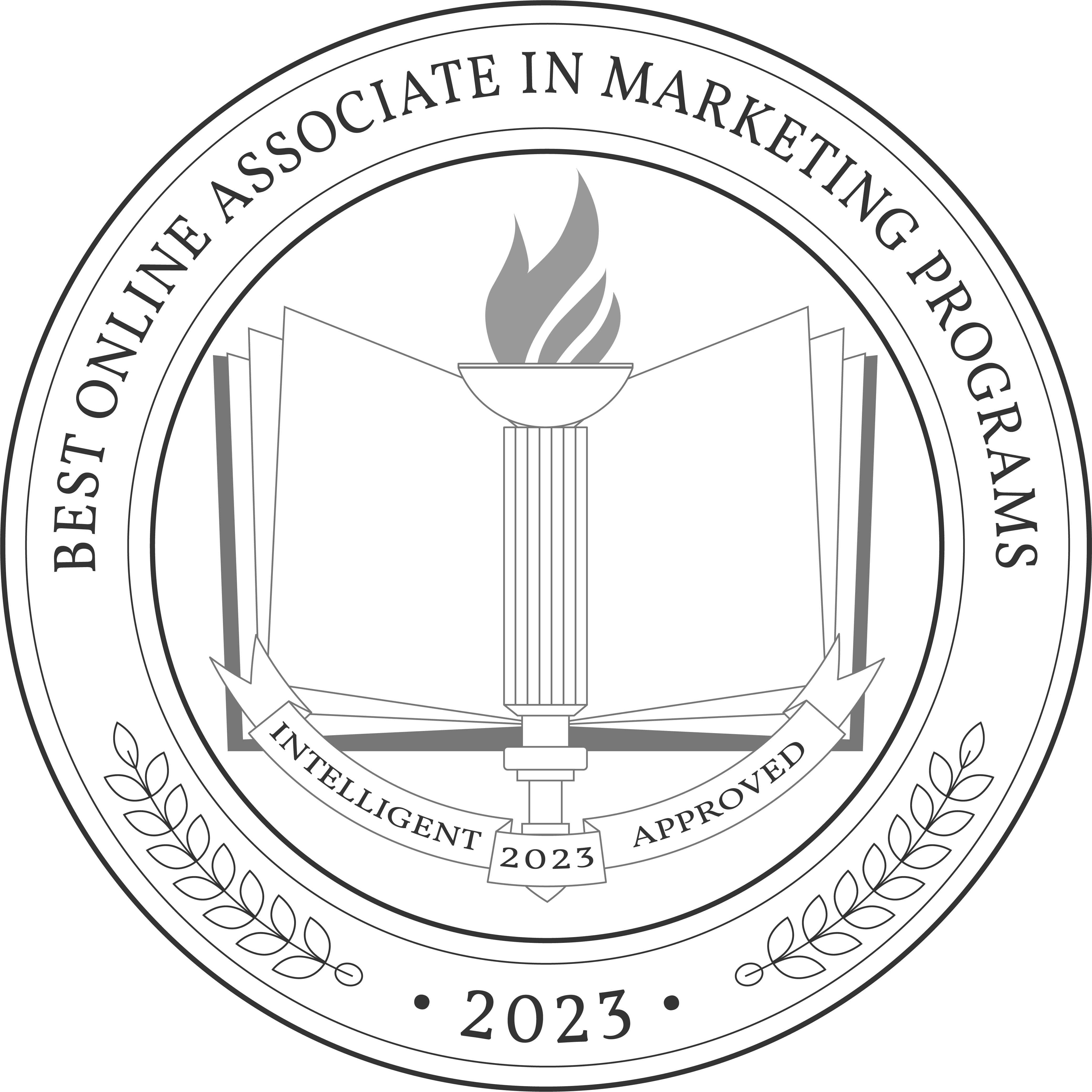 Best Online Associate in Marketing Programs badge