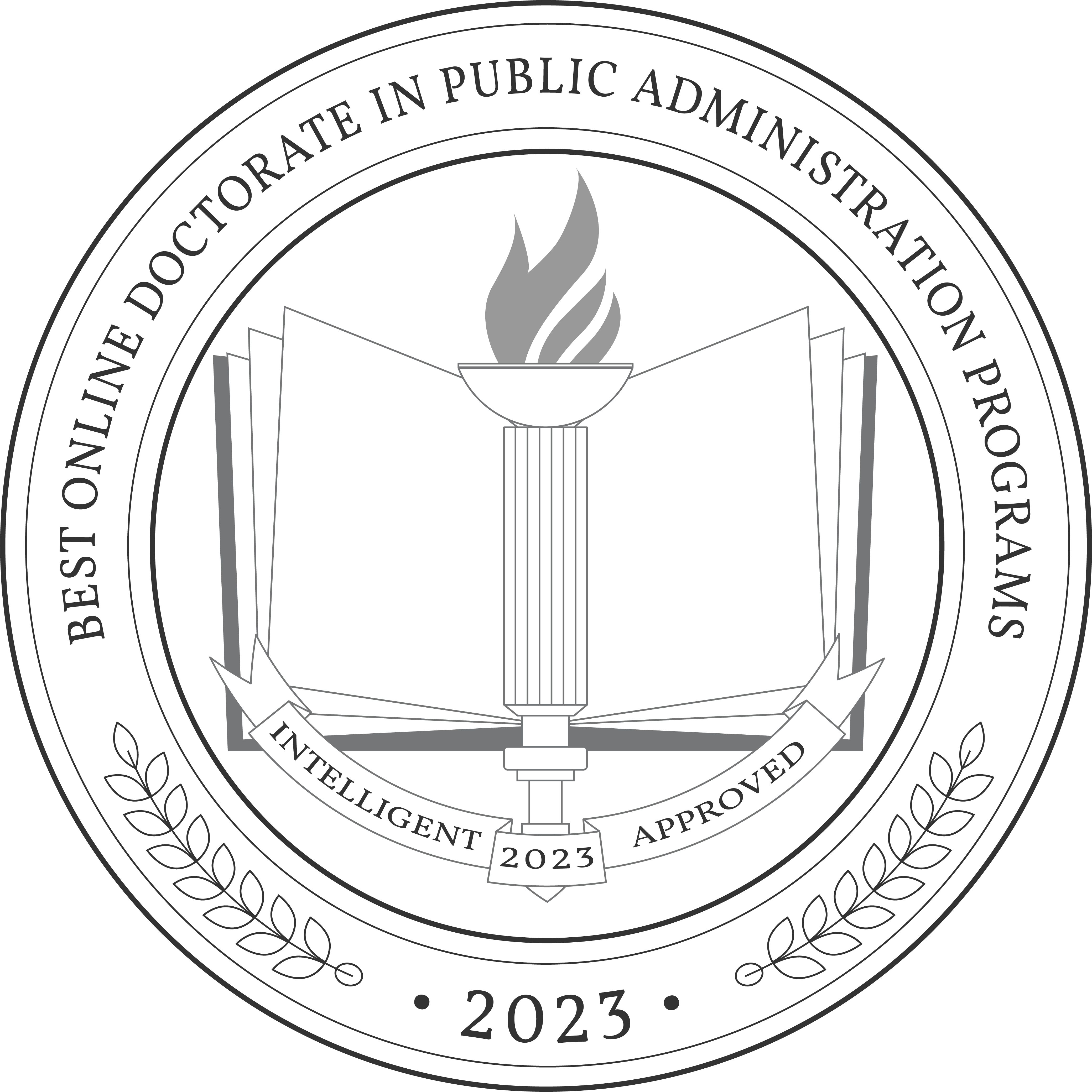 Best Online Doctorate in Public Administration Programs Badge
