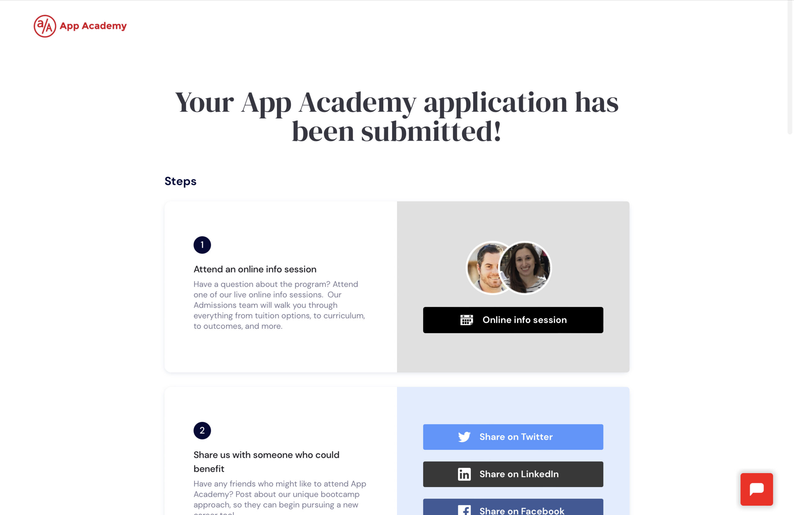 App Academy Form Submission