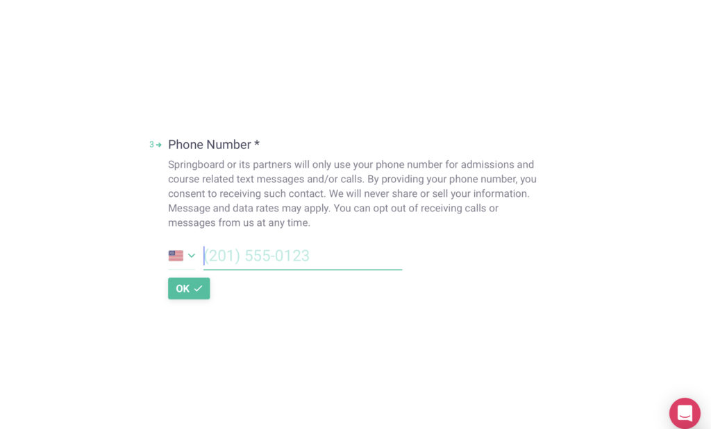 Phone Number Field